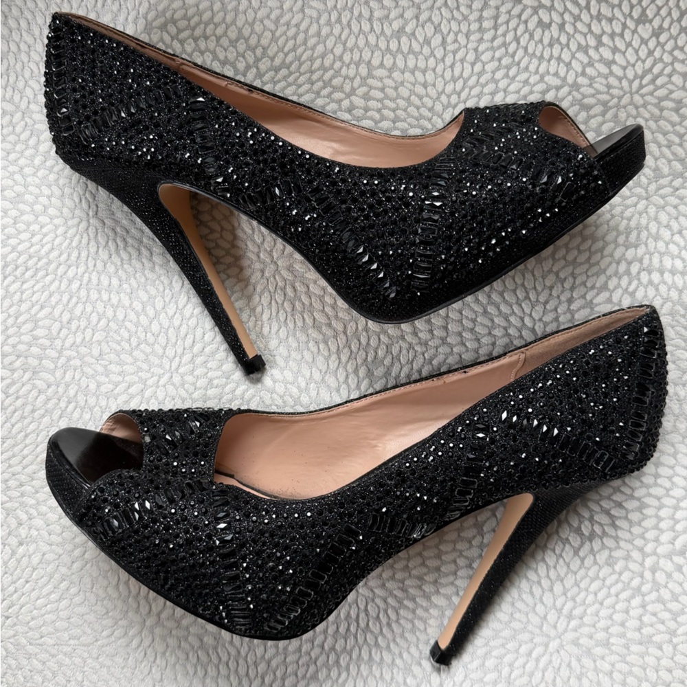 Lauren Lorraine Paula Peep-Toe Heels